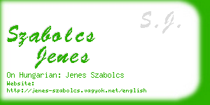 szabolcs jenes business card